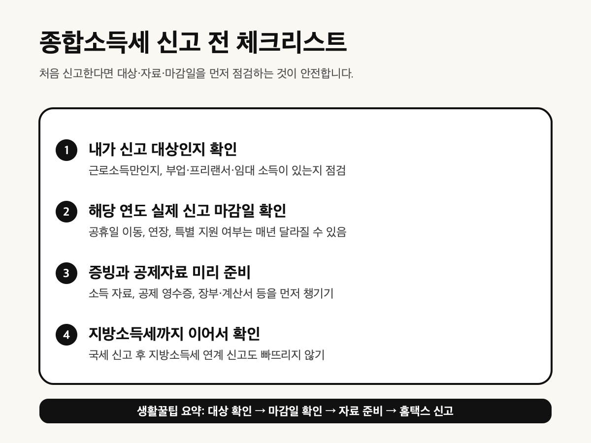 종합소득세 신고 전 체크리스트