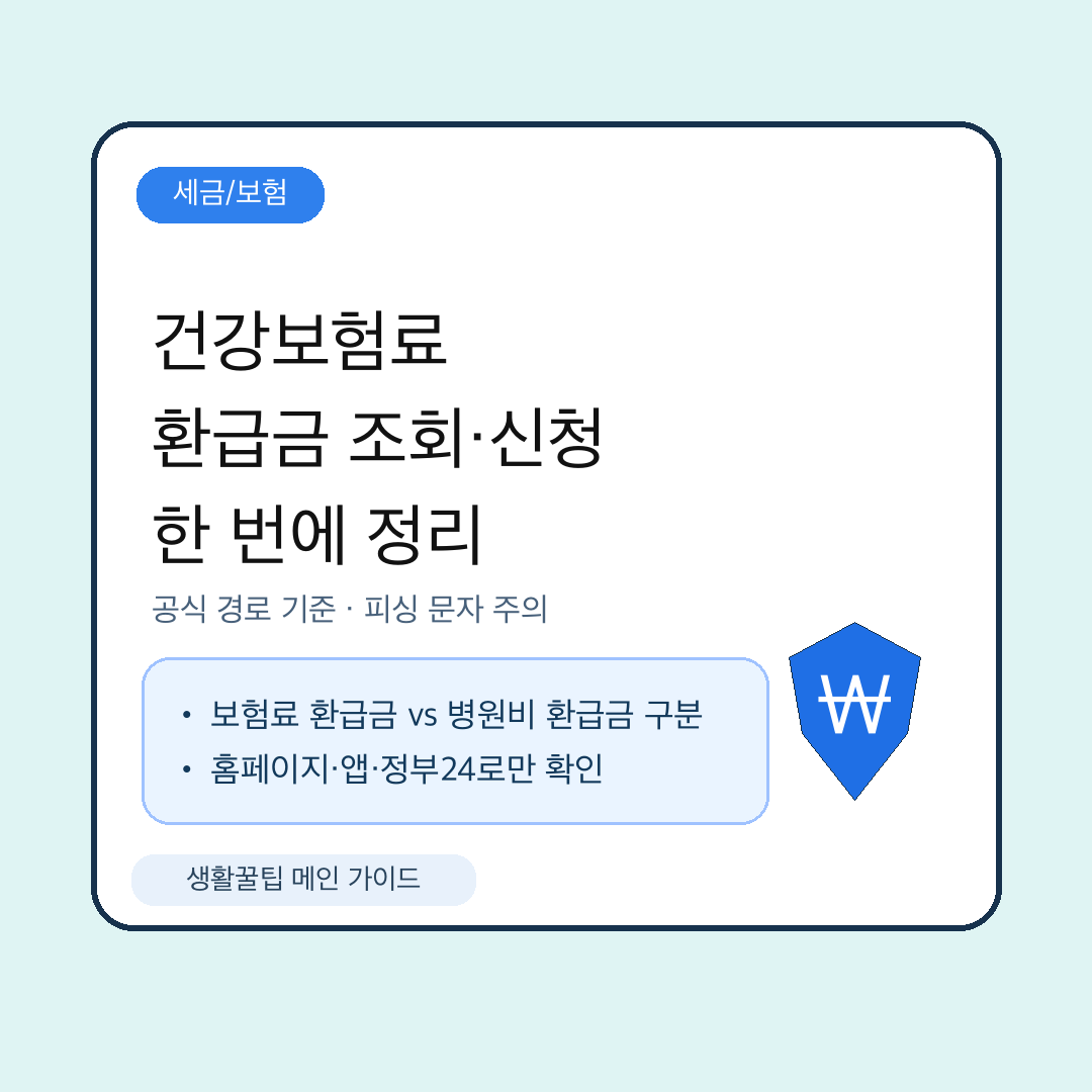 건강보험료 환급금 조회와 신청 방법 대표 이미지