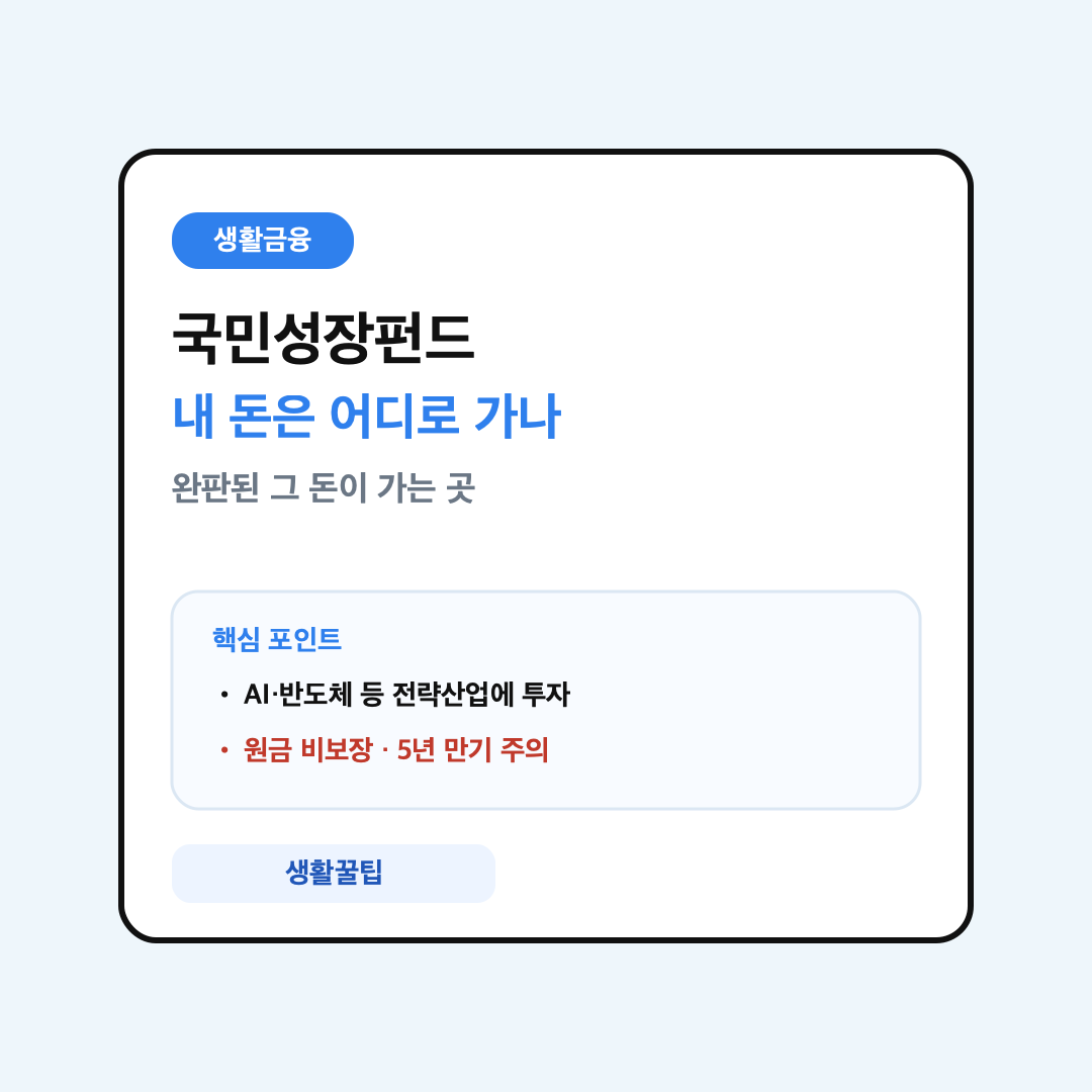 국민성장펀드 투자 대상 안내 대표 이미지