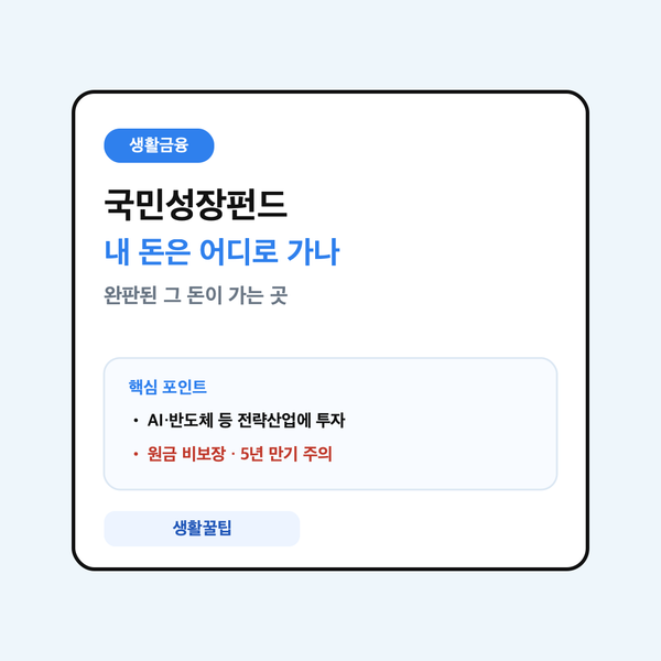 국민성장펀드 투자 대상 안내 대표 이미지